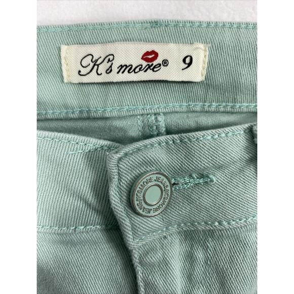 K'smore Jeans Womens Size 9 Light Green Denim Stretch Skinny Pockets Casual - Picture 3 of 10